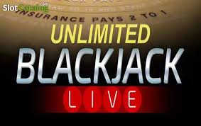 Unlimited Live Blackjack online game logo by Playtech on skycrown-com.com